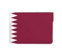 Étui de protection en cuir PU pour ordinateur portable 13" Motif drapeau du Qatar pour MacBook, sac d'ordinateur fin pour voyage quotidien
