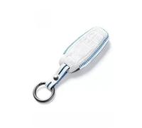 Étui de Protection en Cuir suédé A+ pour clé de Voiture Intelligente pour Ferrari pour 488 pour GTB, pour LaFerrari pour 458 pour 588 Voiture Clé Étui Coque de clé(White)