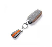 Étui de Protection en Cuir suédé pour clé de Voiture avec télécommande et Porte-clés pour Ferrari 458, 588, 488GTB et LaFerrari Voiture Clé Étui Coque de clé(Gray)
