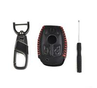 Étui de protection en cuir synthétique pour e voiture Mercedes à 3 boutons, compatible avec pour C et série AMG GL ML (café)