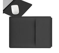 Étui de protection en cuir synthétique pour ordinateur portable - Avec tapis de souris - Housse de protection étanche et réglable - Fonction support ergonomique et poche de rangement pour ordinateur