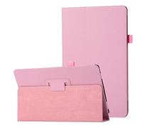 Étui de protection en cuir texturé pour tablette Sony Xperia Z1 - Fin et pliable - Protection arrière résistante aux chocs - Rose