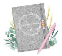 Étui de protection en feutre pour carnet de maternité avec compartiments pour carnet de maternité arc-en-ciel pour ranger les cartes d'assurance, carnet de vaccination, images ultrasoniques