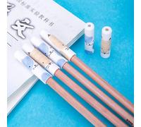 Étui De Protection En Forme De Crayon Renard Mignon, 6 Pièces/Ensemble, Capuchon D'extension De Crayon Pour Étudiant, Papeterie Scolaire Et De Bureau