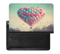 Étui de protection en forme de cœur pour passeport en forme de montgolfière avec blocage RFID, porte-carte d'identité, portefeuille de voyage sécurisé pour passeport, tickets, cartes de crédit, style,