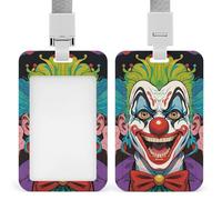 Étui de protection en plastique rigide pour badge, cartes de crédit, cartes de crédit et cartes de proximité Motif clowns