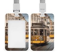 Étui de protection en plastique rigide pour badge de tramway Lisbonne, pour cartes d'identité, cartes de crédit et cartes de proximité