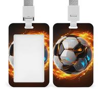 Étui de protection en plastique rigide pour badge en forme de ballon de football pour cartes de crédit, cartes de crédit et cartes de proximité