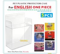 Étui de protection en plastique transparent, 5 pièces, pour anglais ONE PIECE(OP03 04 05... / EB01...) boîte en plastique pliée de 0.45MM For Eng OnePiece-5PC