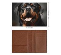 Étui de protection en polyuréthane pour cartes de crédit pour femmes et hommes - Style : Rottweiler - Style : 20,3 x 13,8 cm, Style :, 20.3x13.8cm