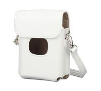 Étui de Protection en PU pour Instax Mini Link 2 Appareil Photo,Bandoulière de 54,3 Pouces pour Couverture D'appareil Photo instantané,Sac en Cuir PU Couleur Pure à Roulement élevé (Blanc)