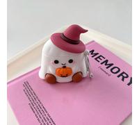 Étui de protection en silicone 3D motif citrouille fantôme Halloween, compatible avec les écouteurs sans fil Apple Airpods 4 AirPods1/2,AirPods Pro,AirPods 3,AirPods Pro (2nd generation),AirPods 4Poly