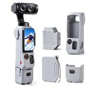 Étui De Protection en Silicone 5 en 1 pour Insta360 Luna Ultra，Gris | Coque antichoc à couverture complète Avec Protège-Objectif, Écran et Poignée