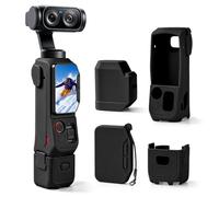 Étui De Protection en Silicone 5 en 1 pour Insta360 Luna Ultra，Noir | Coque antichoc à couverture complète Avec Protège-Objectif, Écran et Poignée