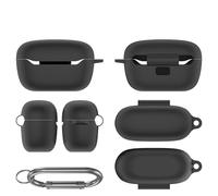 Étui de protection en silicone anti-poussière pour casque JBL Endurance Race 2, résistant aux chocs et aux rayures, avec crochet portable pour écouteurs de sport, accessoires de voyage (noir)