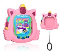 Étui de protection en silicone anti-rayures avec cordon pour Tamagotchi Uni 2023 (rose)