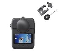 Étui de Protection en Silicone avec Cache-Objectif pour DJI Osmo 360 Manchon de Protection Souple avec Cordon Tour de Cou Étui de Protection Anti-Chute et Anti-poussière Protecteur d'objectif