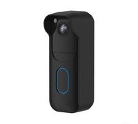 Étui de protection en silicone compatible avec la sonnette vidéo Blink 2025 avec installation facile sans outil, disponible en blanc ou noir (noir)