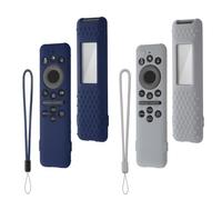 Étui de Protection en Silicone la Télécommande Compatible avec Samsung BN59-01480A Solar Smart TV 2025, AIYAAIYA Antidérapante Couvrir pour TM2560E, BN59-01432A, BN59-01455A (Gris + Bleu)