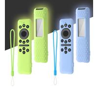 Étui de Protection en Silicone la Télécommande Compatible avec Samsung BN59-01480A Solar Smart TV 2025, AIYAAIYA Antidérapante Couvrir pour TM2560E, BN59-01432A, BN59-01455A (Lueur Bleu + Lueur Vert)