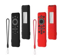 Étui de Protection en Silicone la Télécommande Compatible avec Samsung BN59-01480A Solar Smart TV 2025, AIYAAIYA Antidérapante Couvrir pour TM2560E, BN59-01432A, BN59-01455A (Rouge + Noir)