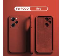 Étui De Protection En Silicone Liquide Pour Xiaomi Poco F5 X5 X3 M3 M4 X4 Pro Nfc F3 F4 Gt,Couverture Arrière De Téléphone Souple,Accessoires De Protection.Red.For Poco F1