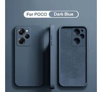 Étui De Protection En Silicone Liquide Pour Xiaomi Poco F5 X5 X3 M3 M4 X4 Pro Nfc F3 F4 Gt,Couverture Arrière De Téléphone Souple,Accessoires De Protection.Dark Blue.For Poco F1