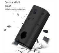 Étui de protection en silicone noir pour casque Skullcandy Dime Evo, avec boîte de rangement souple et antichoc.