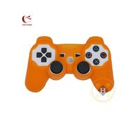Étui de protection en silicone orange, étui de protection souple pour manette Playstation 3 PS3 DualShock