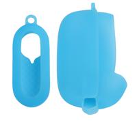 Étui de protection en silicone pour appareil photo compatible avec Insta360 GO 2, avec compartiment pour batterie et dragonne (bleu).