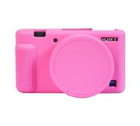 Étui de protection en silicone pour appareil photo numérique Sony ZV-1, Easy Hood ZV1 avec bouchon d'objectif amovible pour appareil photo numérique Sony ZV 1, rose