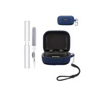 Étui de protection en silicone pour casque audio Anker Soundcore P31i - Résistant aux chocs - toergy imperméable - Doux et durable - Avec cordon - Porte-clés et outil de nettoyage - Bleu