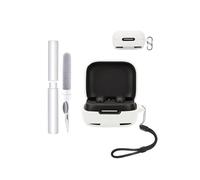 Étui de protection en silicone pour casque audio Anker Soundcore P31i - Résistant aux chocs, toergy imperméable, doux et durable - Avec cordon - Porte-clés et outil de nettoyage - Blanc