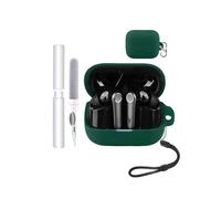 Étui de protection en silicone pour casque EarFun Air Pro 4+, résistant aux chocs, toergy étanche, doux et durable, avec cordon, porte-clés et outil de nettoyage, vert