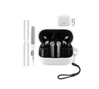 Étui de protection en silicone pour casque EarFun Air Pro 4+, résistant aux chocs, toergy étanche, doux et durable, avec cordon, porte-clés et outil de nettoyage, blanc