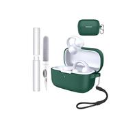 Étui de protection en silicone pour casque Soundcore C50i - Résistant aux chocs - toergy imperméable - Doux et durable - Avec cordon - Porte-clés et outil de nettoyage - Vert
