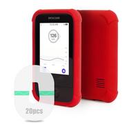 Étui de Protection en Silicone pour Dexcom G6 Capteur avec 20 Dexcom G6 Patchs Adhésifs pour Capteur Dexcom G6, Housse de Protection anti-Rayures Compatible avec Dexcom G6 Coque par YOUSHARES, Rouge