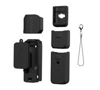 Étui de protection en silicone pour DJI POCKET 3, housse souple avec protection intégrale pour l'écran et l'objectif de l'appareil photo, pour Osmo Pocket 3 Accessoires (Set B noir)