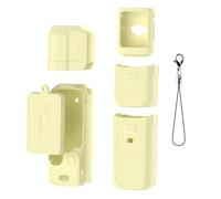 Étui de protection en silicone pour DJI POCKET 3, housse souple avec protection intégrale pour l'écran et l'objectif de l'appareil photo, pour Osmo Pocket 3 Accessoires (Set B jaune)