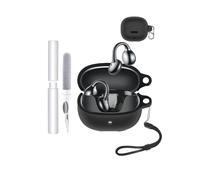 Étui de protection en silicone pour écouteurs JOYROOM OE3 - Résistant aux chocs, toergy imperméable, doux et durable, avec cordon, porte-clés et outil de nettoyage, noir
