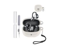 Étui de protection en silicone pour écouteurs Joyroom OE3 - Résistant aux chocs, toergy imperméable, doux et durable, avec cordon, porte-clés et outil de nettoyage, blanc cassé