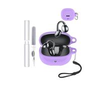 Étui de protection en silicone pour écouteurs JOYROOM OE3 - Résistant aux chocs, toergy imperméable, doux et durable, avec cordon, porte-clés et outil de nettoyage - Violet