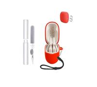 Étui de protection en silicone pour écouteurs Panasonic RB-F10DE-K - Résistant aux chocs, toergy imperméable, doux et durable, avec cordon, porte-clés et outil de nettoyage - Rouge