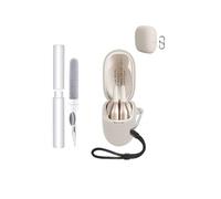 Étui de protection en silicone pour écouteurs Panasonic RB-F10DE-K - Résistant aux chocs - toergy imperméable, doux et durable - Avec cordon - Porte-clés et outil de nettoyage - Blanc cassé