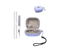 Étui de protection en silicone pour écouteurs Powerbeats Fit 2025, résistant aux chocs, toergy imperméable, doux et durable, avec cordon, porte-clés et outil de nettoyage, violet
