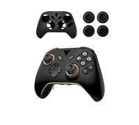 Étui de protection en silicone pour FLYDIGI Vader 5 Pro, durable et respectueux de l'environnement, avec trous précis, résistant aux chocs, toucher confortable, avec 2 paires de cache-boutons, noir