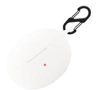 Étui de protection en silicone pour Huawei Freebuds 6i Étui de protection antichoc et coque de protection de la peau pour Huawei Freebuds 6i avec porte-clés (blanc)