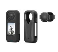 Étui de protection en silicone pour Insta360 X4 Air avec capuchon d'objectif, étui de protection en silicone souple, étui de protection pour objectif et protection d'objectif pour accessoires Insta