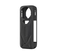 Etui de protection en silicone pour Insta360 X5 pour Insta360 X5, housse de protection en silicone souple avec capuchon d'objectif Accessoires pour Insta360 X5 (Couvercle de protection noir)