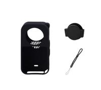 Étui de Protection en Silicone pour Insta360 X6 Capuchon d'Objectif Durable et Portable, Anti-Rayures, Antichoc, Anti-Poussière, Couverture Complète, Coque Souple pour 360 X6，Noir